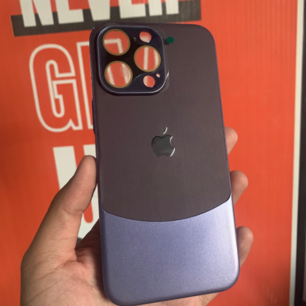 Leather Lens Case Deep Purple For Iphone 14 pro max